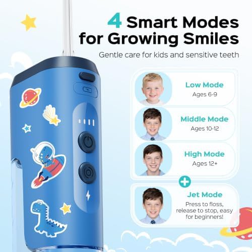 Blue mini water flosser for kids — photo 3