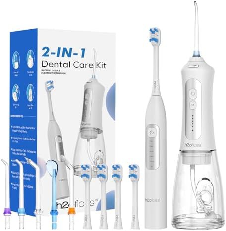 Electric Toothbrush and Water Flosser Combo
