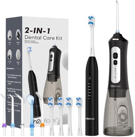 Electric Toothbrush and Water Flosser Combo
