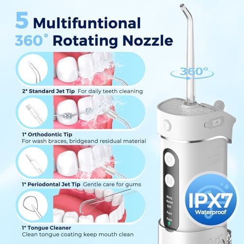 Mini travel portable flosser with five modes — photo 4
