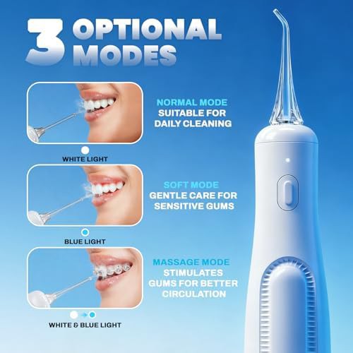 White battery operated oral irrigator — photo 3