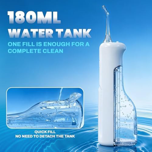 White battery operated oral irrigator — photo 4