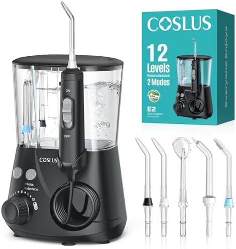 Black multi user family water flosser