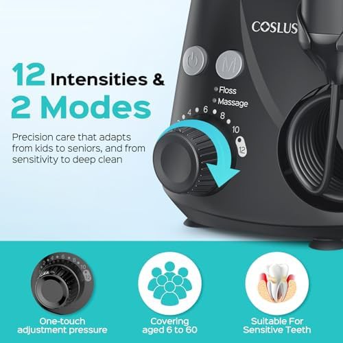 Black multi user family water flosser — photo 4