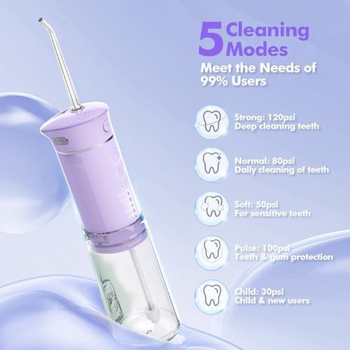 Mini portable travel flosser with six tips — photo 3