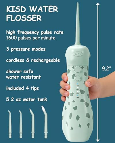 Kids water flosser and toothbrush animal set — photo 5