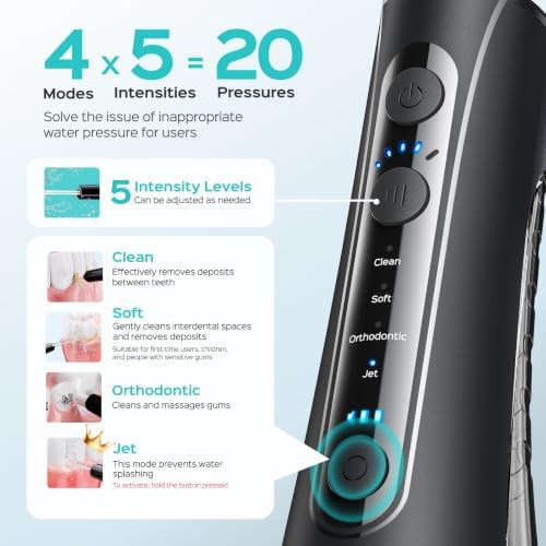 Black water flosser with five power levels — photo 4