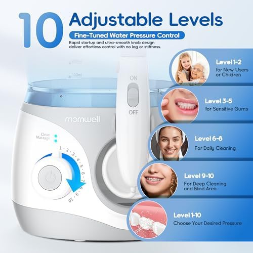 Mornwell adjustable pressure oral irrigator for braces — photo 4