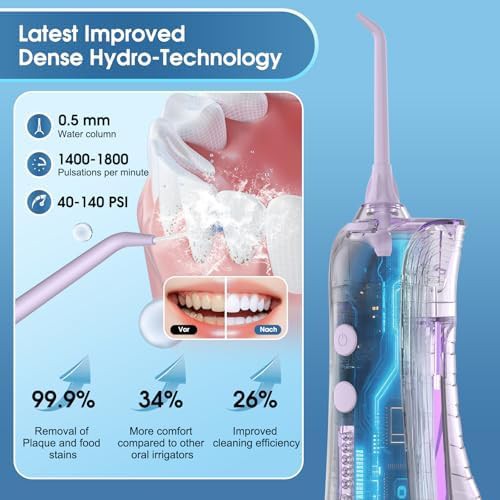 Purple cordless five mode oral irrigator — photo 3