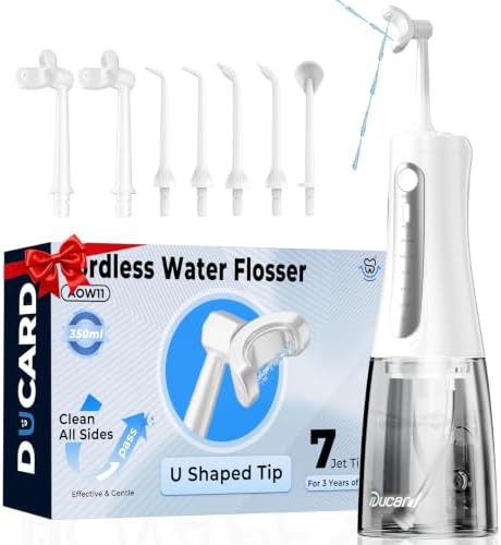 U-shaped nozzle cordless flosser