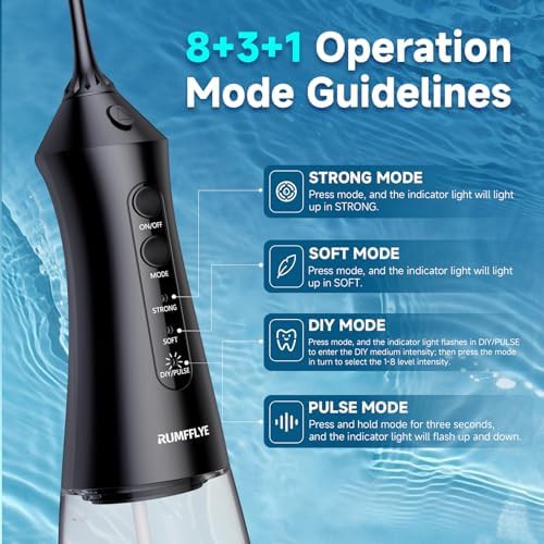 Black portable four mode oral irrigator — photo 3