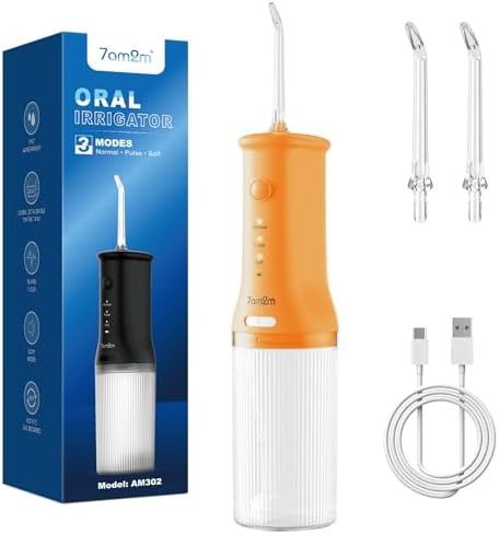 Orange cordless water oral irrigator