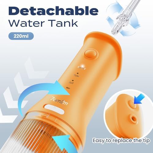 Orange cordless water oral irrigator — photo 4