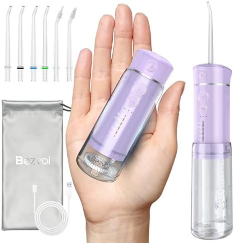 Waterproof mini flosser with storage bag