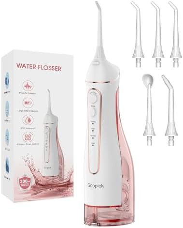 Pink rechargeable oral irrigator 300ml