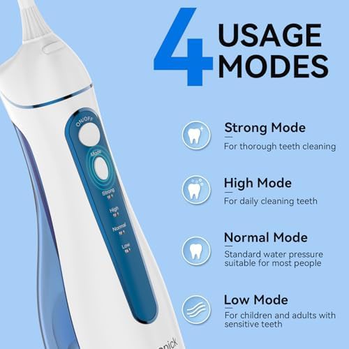 Blue cordless portable water flosser 300ml — photo 3