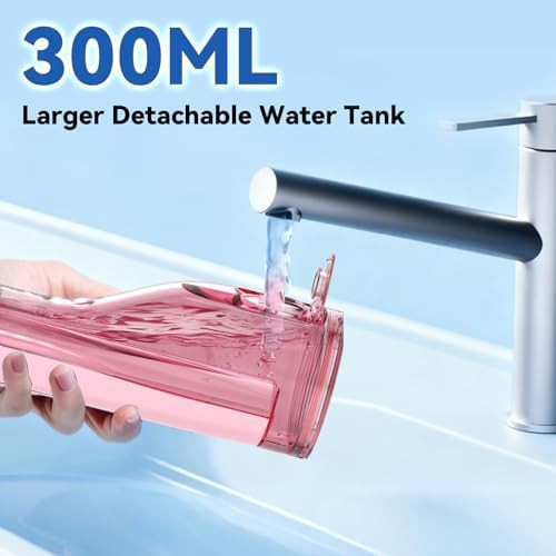 Pink cordless portable water flosser 300ml — photo 3