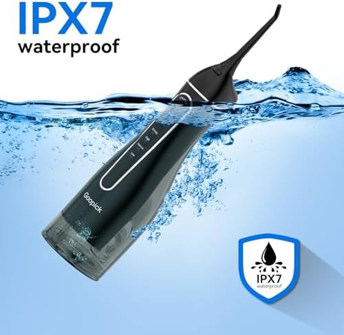Black cordless portable water flosser 300ml — photo 5