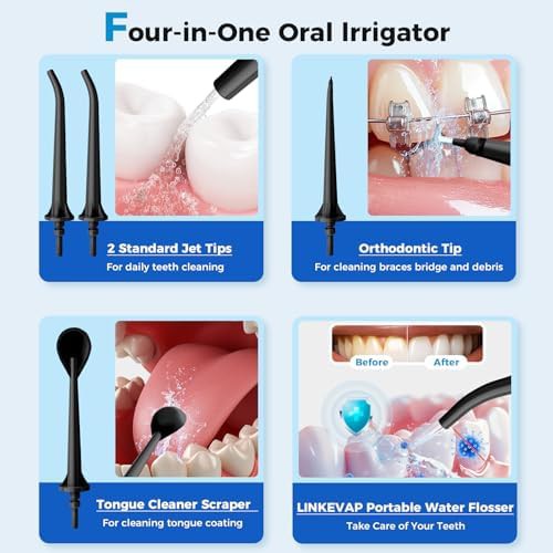 Black rechargeable large tank flosser — photo 4