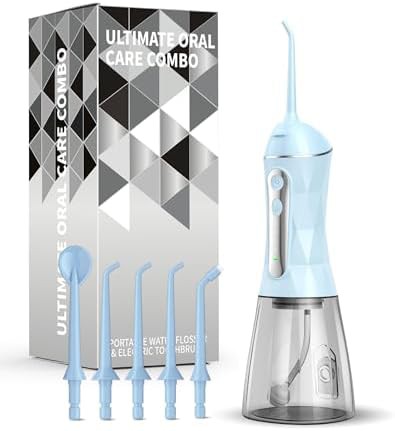 Waterproof water flosser and toothbrush combo