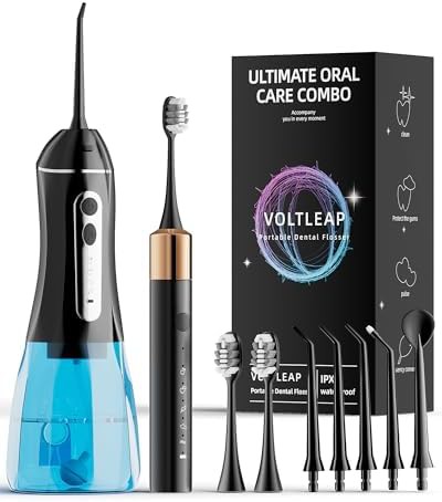Water dental pick and sonic toothbrush set