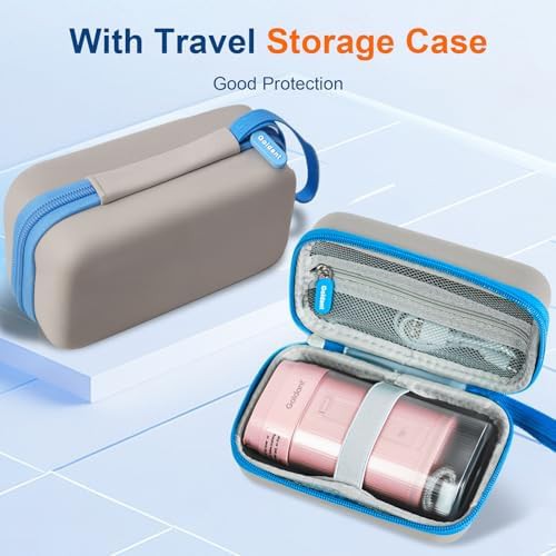 Pink mini portable flosser with case — photo 3