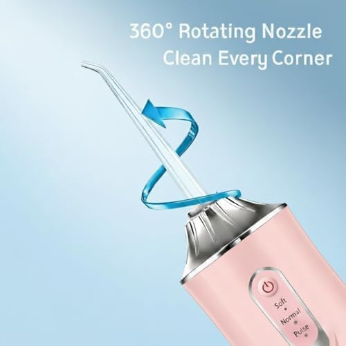 Pink portable flosser with precision water column — photo 5