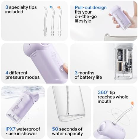 Portable Travel Water Flosser in Purple — photo 5