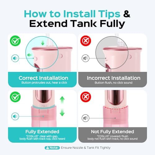 Pink travel flosser with screen display — photo 4