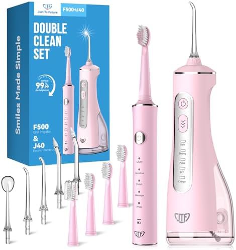 Electric toothbrush and water flosser combo