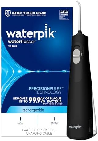 Black cordless 1100 rechargeable flosser