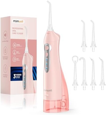 Mornwell dental flosser with tank and tips