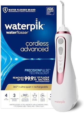 Rose gold cordless advanced portable flosser