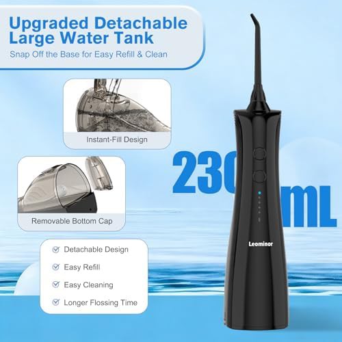 Jet black toothbrush and flosser combo — photo 4