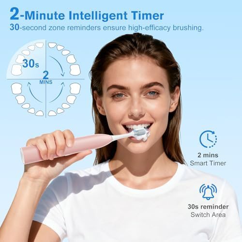 Coral pink toothbrush and flosser combo — photo 5