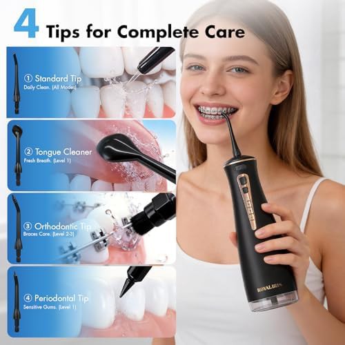 Black cordless portable dental irrigator — photo 5