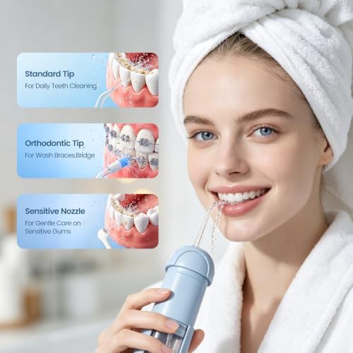 Mini travel flosser with sensitive nozzle — photo 4