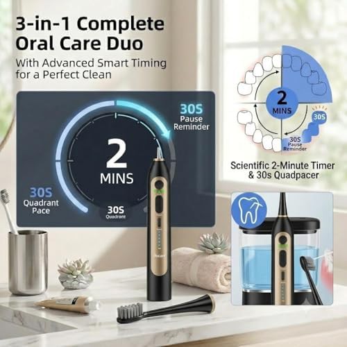 Integrated water flosser toothbrush combo — photo 5