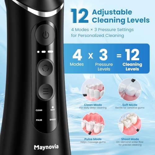 Cordless water flosser with 300ml tank and five tips — photo 4