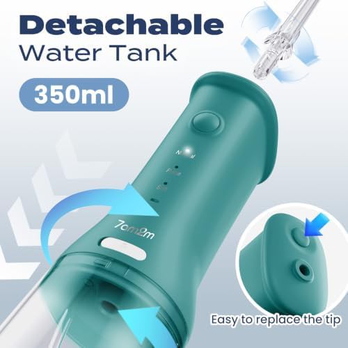 Peacock green cordless portable water flosser — photo 4