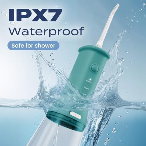 Peacock green cordless portable water flosser — photo 5