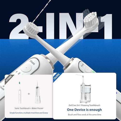 Wireless charging flossing toothbrush combo — photo 3