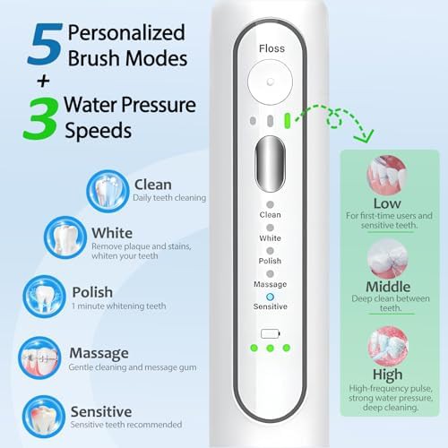Wireless charging flossing toothbrush combo — photo 4