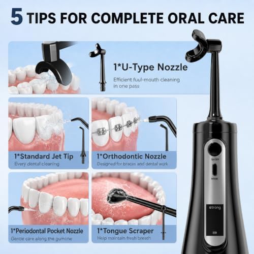 Rechargeable portable flosser with five modes — photo 3