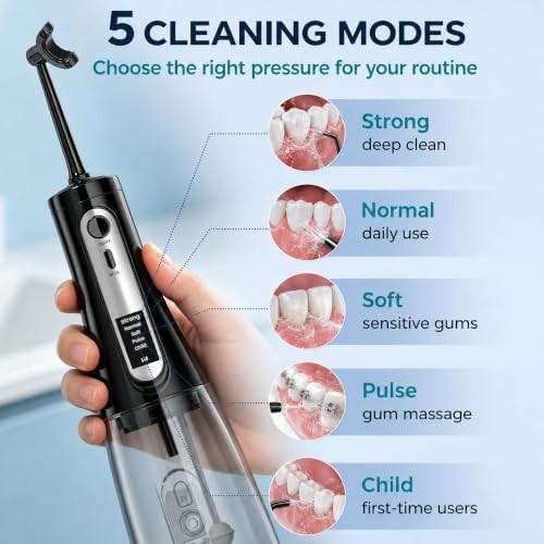 Rechargeable portable flosser with five modes — photo 4