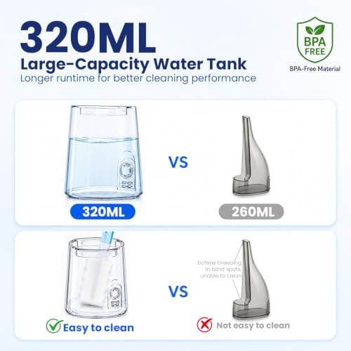 Black large tank waterproof water flosser — photo 4