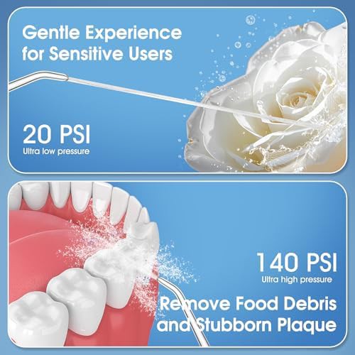 White portable flosser with six tips — photo 5