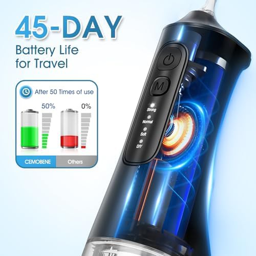 Black waterproof flosser with 300ml tank — photo 5