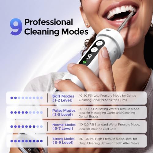 White mini telescopic travel flosser — photo 4