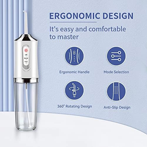 White cordless water flosser with three modes — photo 3